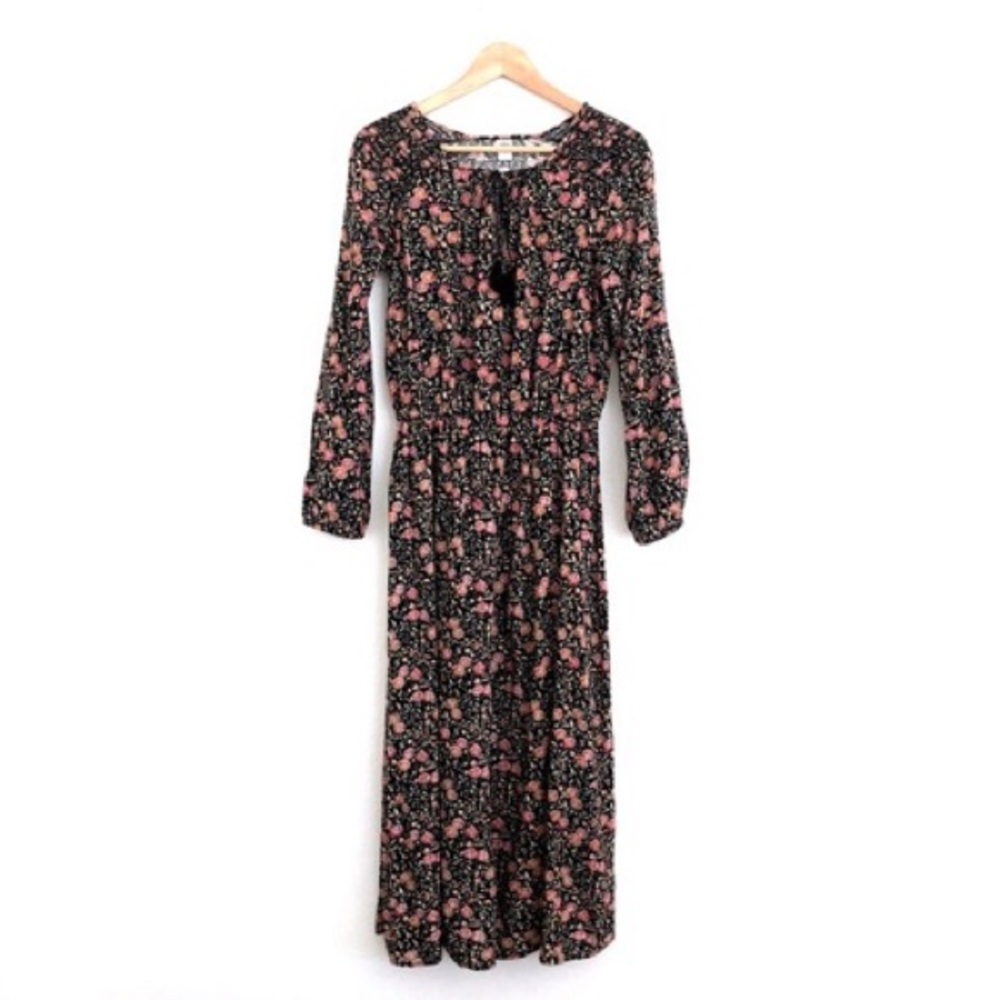 Long Sleeve Floral Midi Dress - Picture 3 of 5
